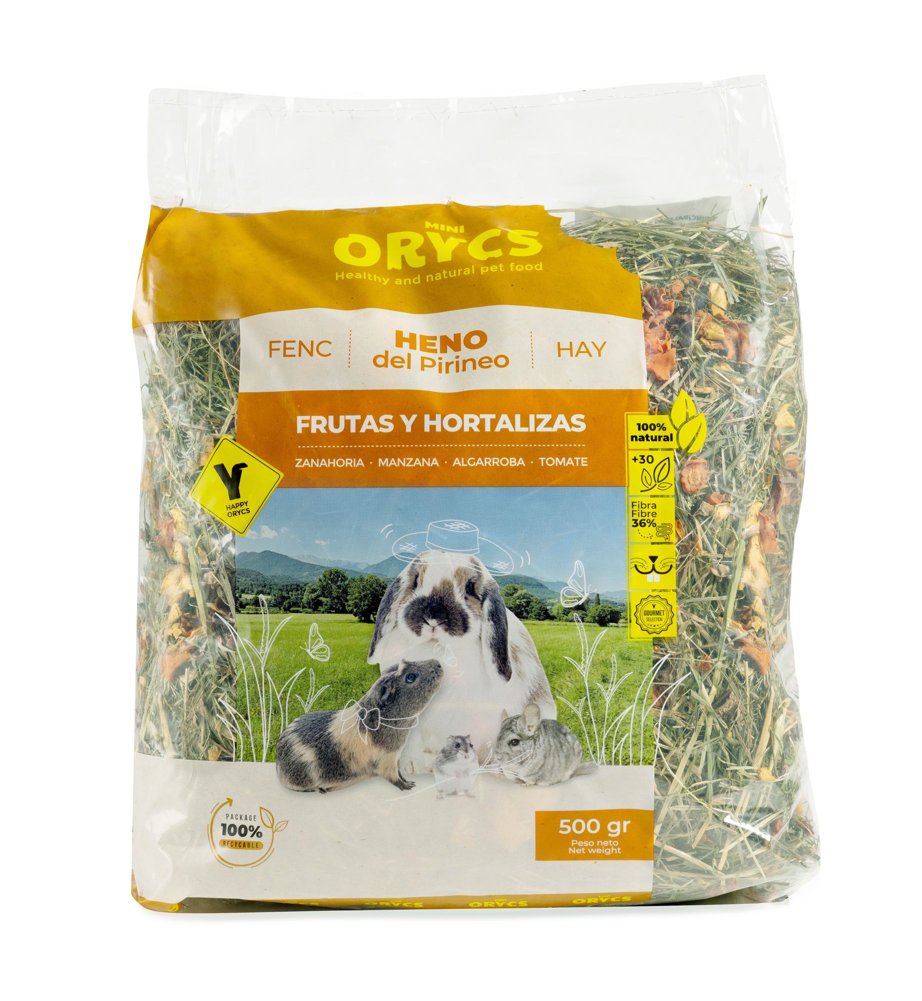 ORYCS HENO CON FRUTAS Y HORALIZAS 500gr