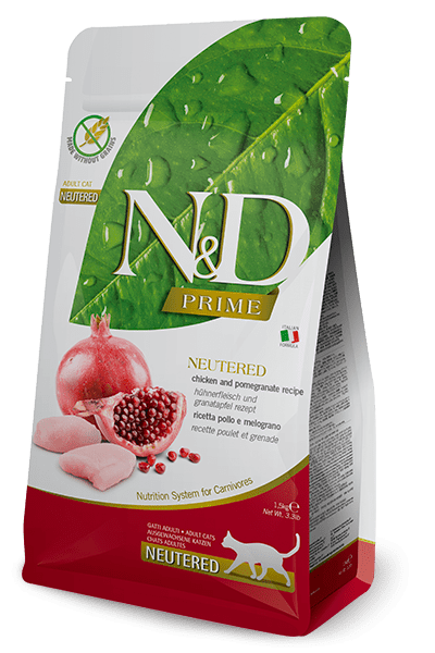 N&D CAT PRIME ADULT NEUTERED POLLO & GRANADA 1,5KG