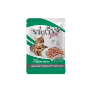 VIBRISSE CAT POUCH ATUN CON PESCADO BLANCO EN GELATINA 70gr