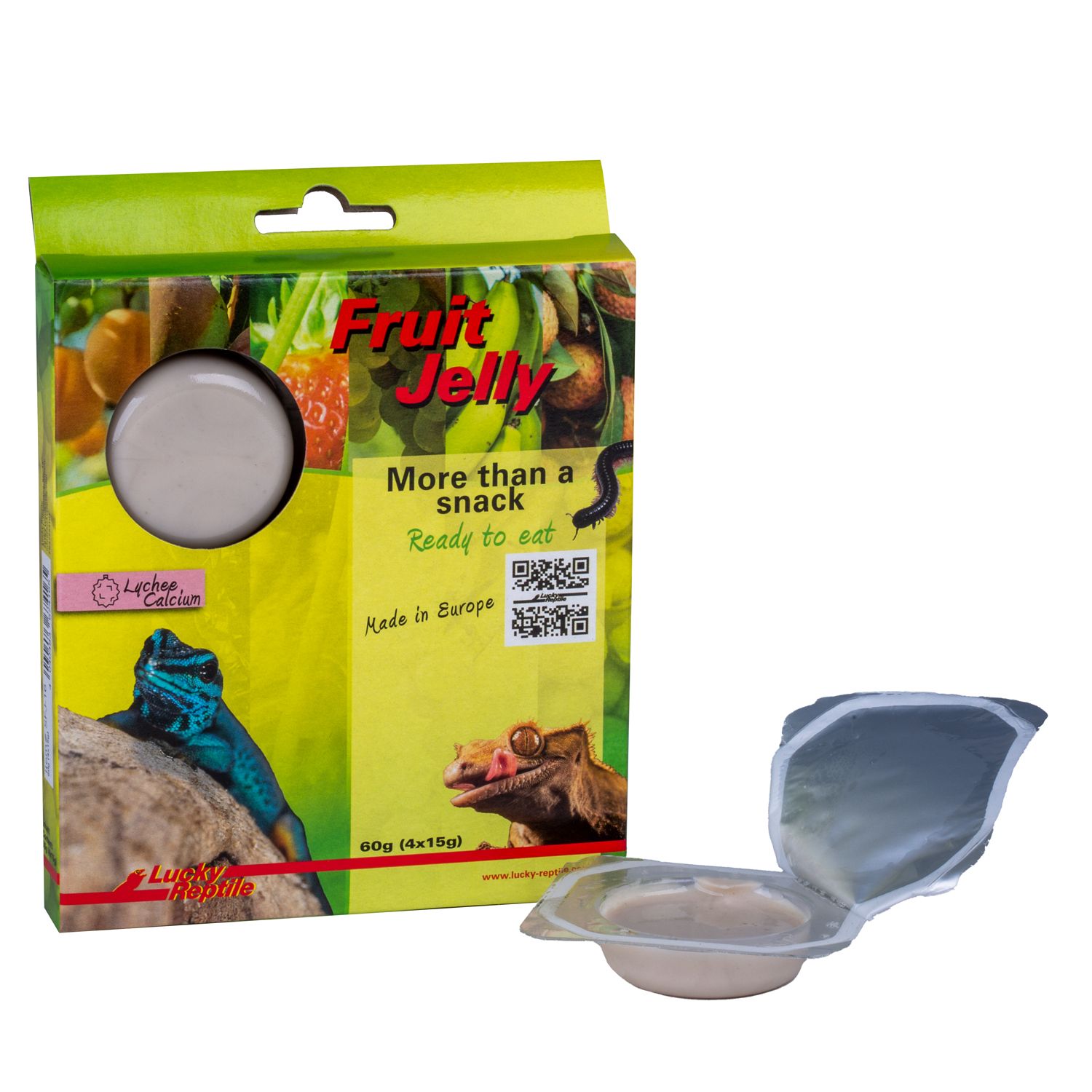 Lucky Reptile Fruit Jelly Lychee Calcium 4x 15gr - Imagen 2