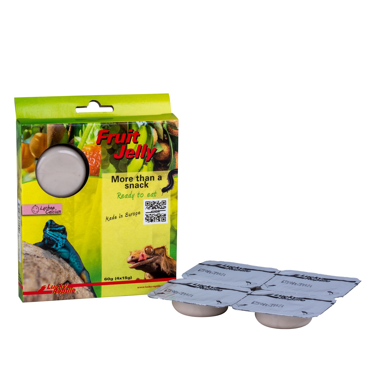 Lucky Reptile Fruit Jelly Lychee Calcium 4x 15gr - Imagen 3