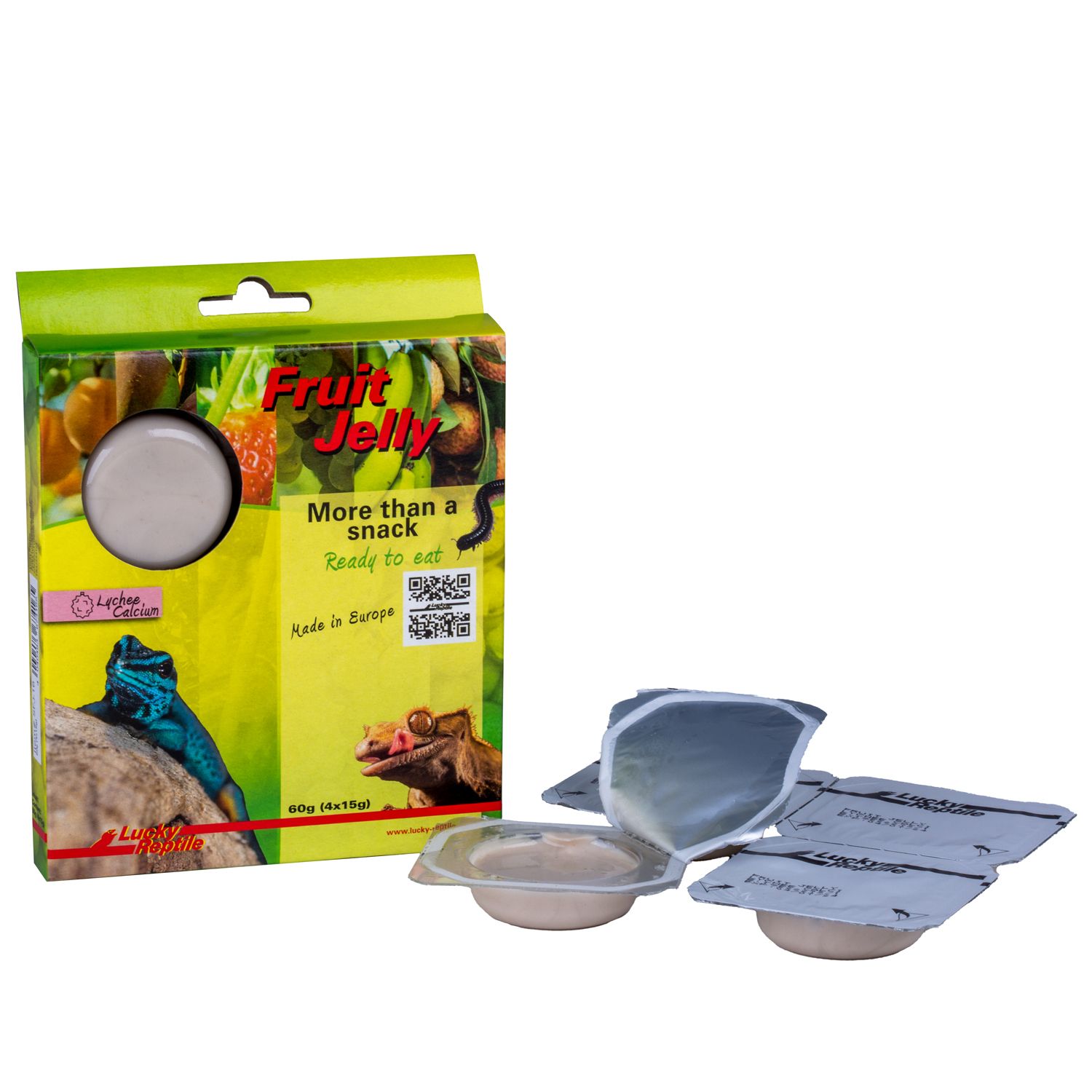 Lucky Reptile Fruit Jelly Lychee Calcium 4x 15gr - Imagen 4