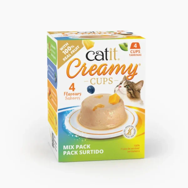 Catit Creamy Cups Mousse para Gatos Variado 4 x 25gr