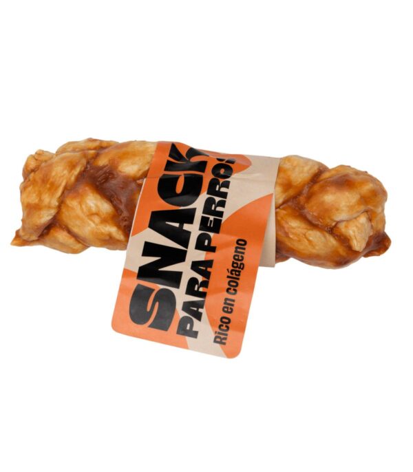 WUAPU SNACK POLLO C/COLAGENO TRENZA M 65 gr