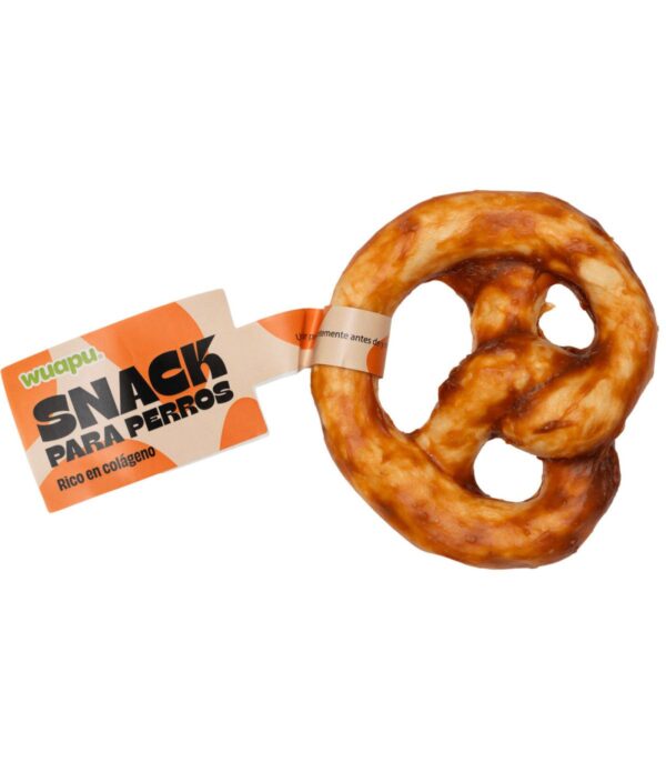 WUAPU SNACK POLLO C/COLAGENO PRETZEL 50gr