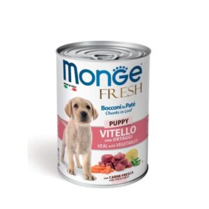MONGE DOG Fresh Paté Puppy Ternera Verduras 400gr