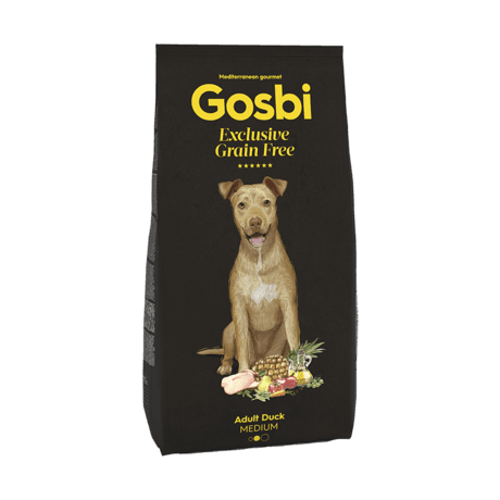 GOSBI EXCLUSIVE GRAIN FREE ADULT DUCK MEDIUM 12kg