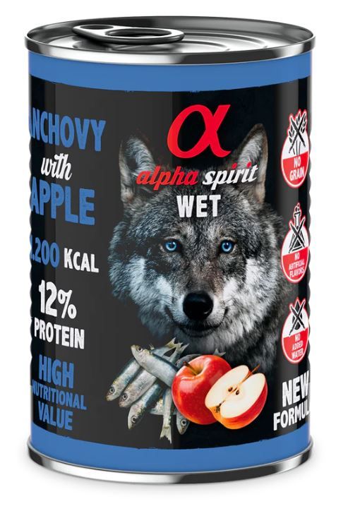 ALPHA SPIRIT ALIMENTO HÚMEDO BOQUERON CON MANZANA