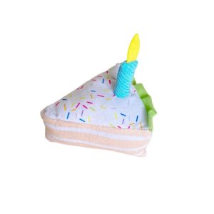 JUGUETE PERRO PELUCHE TROZO PASTEL SONIDO 13cm
