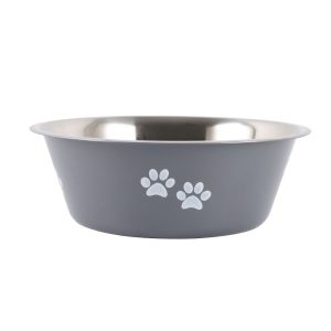 BEBEDERO INOX CON BASE LOGO PATA XL 23.5cm