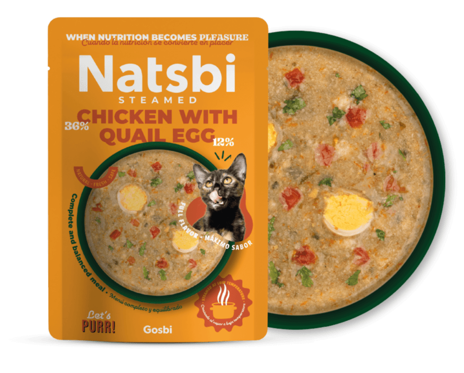 NATSBI CAT STEAMED CHICKEN WITH QUAIL EGG 80 g