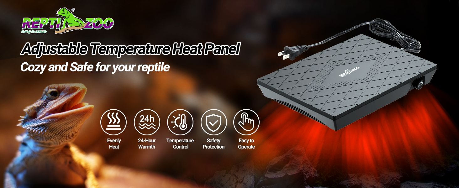 REPTIZOO Panel calefactor con ventilador 60W - Imagen 12