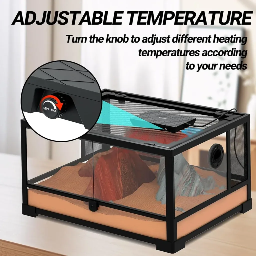 REPTIZOO Panel calefactor con ventilador 30W - Imagen 11